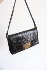 Kate Spade Embossed Black Leather Crossbody Bag