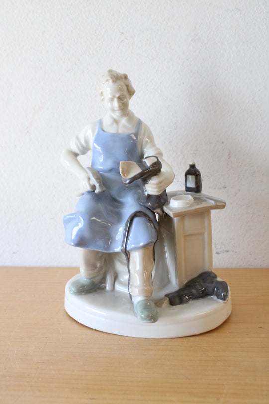 Vintage GDR Shoemaker Porcelain Figurine