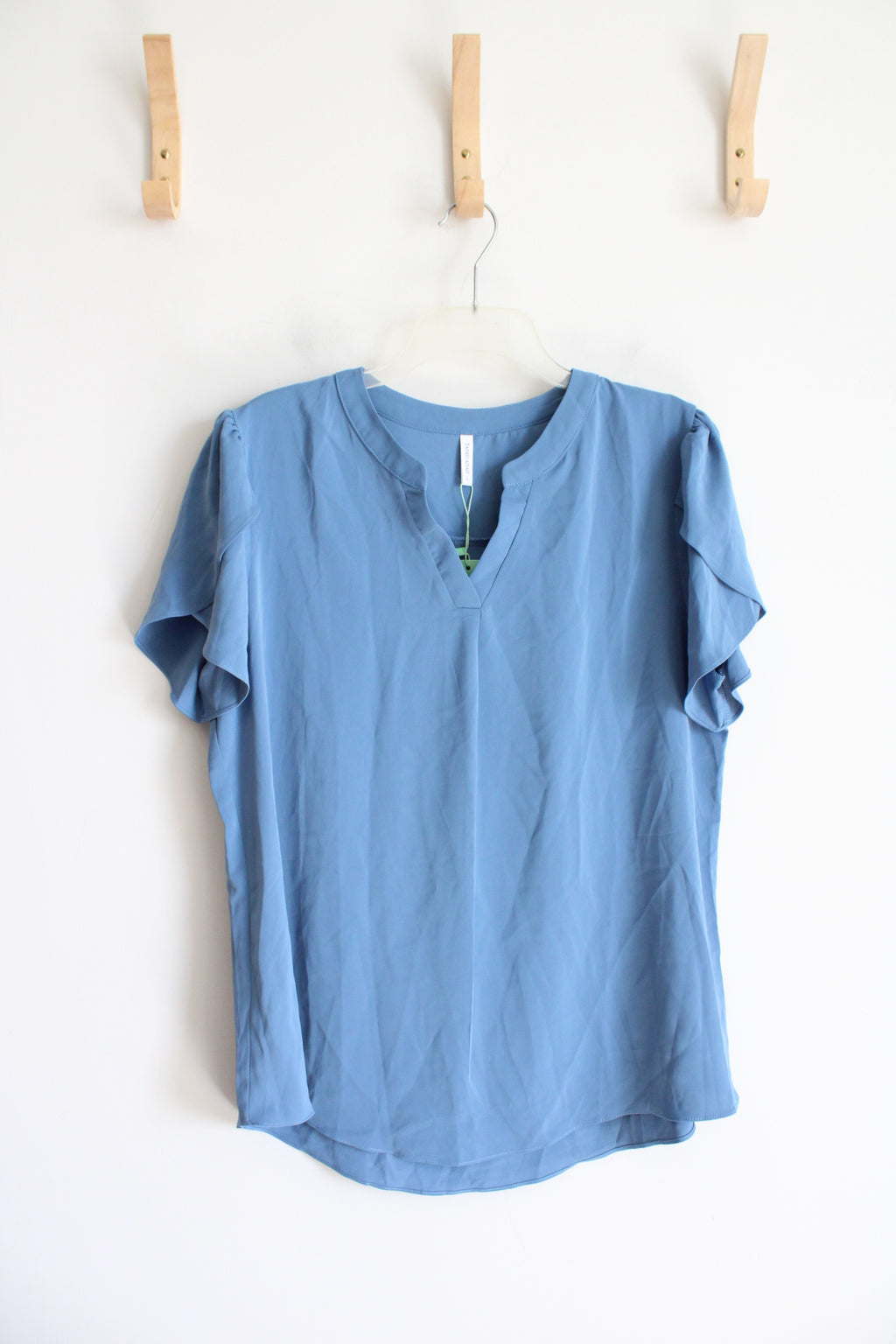 NEW Taohuadao Blue Flutter Sleeve Flowy Top | L