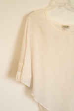 One World Cream Knit Poncho Top | 3X