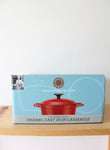 NEW Martha Stewart 2.75 Quart Enamel Cast Iron Red Casserole Dish