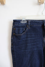 Liverpool Dark Wash Capri Jeans | 8