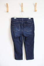 Liverpool Dark Wash Capri Jeans | 8