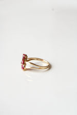 10K Yellow Gold Ruby Heart Ring | Size 7