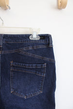 Liverpool Dark Wash Capri Jeans | 8