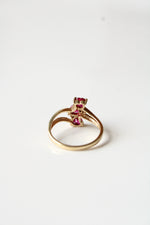 10K Yellow Gold Ruby Heart Ring | Size 7