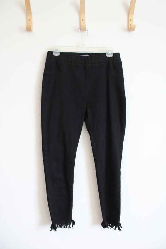 Mudpie Black Fringe Pants | M