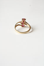 10K Yellow Gold Ruby Heart Ring | Size 7