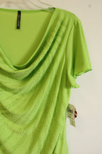 NEW Bleeker & McDougal Lime Green Beaded Top | L
