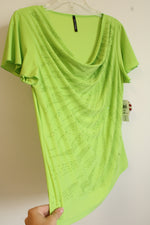 NEW Bleeker & McDougal Lime Green Beaded Top | L