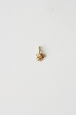 10K Yellow Gold Rose Necklace Pendant
