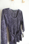 NEW Connected Apparel Purple & Black Patterned Top | 4P