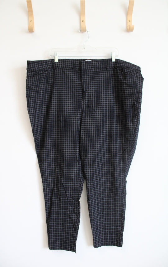 Nine West Slim Ankle Black & Gray Checkered Pants | 30W