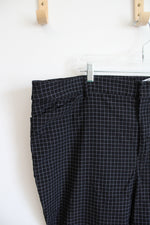 Nine West Slim Ankle Black & Gray Checkered Pants | 30W