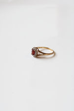 Oval Cut 10K Yellow Gold Ruby Ring | Size 6