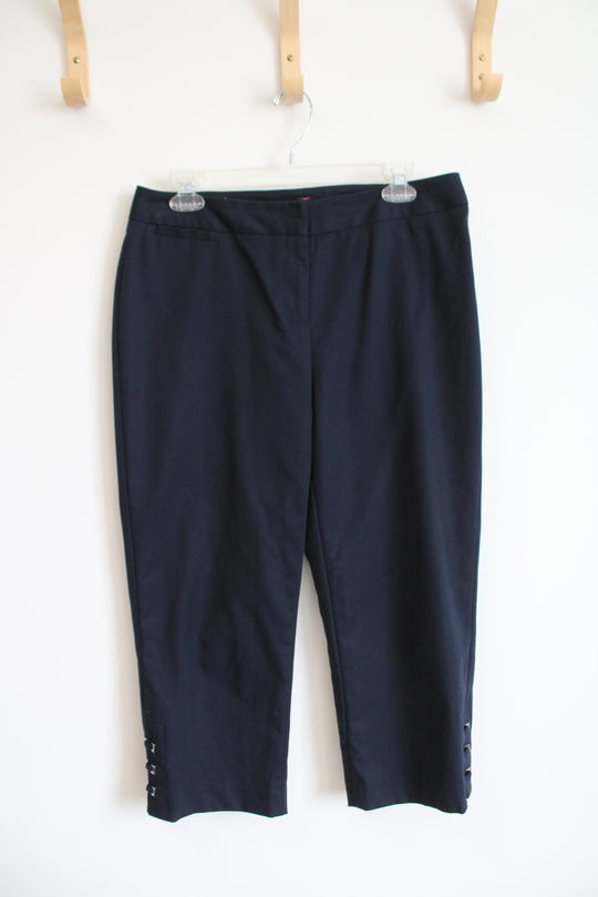 Rafaella Curvy Navy Capri Pants | 6