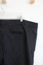 Nine West Slim Ankle Black & Gray Checkered Pants | 30W