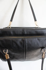 Coach Madison Black & White Python Embossed Small Sadie Flap Satchel Bag