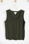 Ann Taylor LOFT Green Knit Tank | L