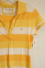 NEW Aeropostale Yellow Striped Polo Shirt | M