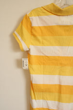 NEW Aeropostale Yellow Striped Polo Shirt | M