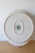 Longaberger Pottery Woven Traditions 9" Ivory Ribbed Pie Plate