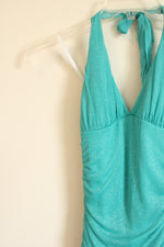 NEW Taboo Y2K Turquoise Blue Sparkle Dress | M