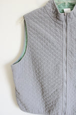 Alfred Dunner Soft Gray Vest | XL Petite