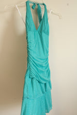 NEW Taboo Y2K Turquoise Blue Sparkle Dress | M