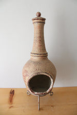 Garden Clay Chiminea & Stand