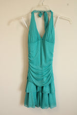 NEW Taboo Y2K Turquoise Blue Sparkle Dress | M
