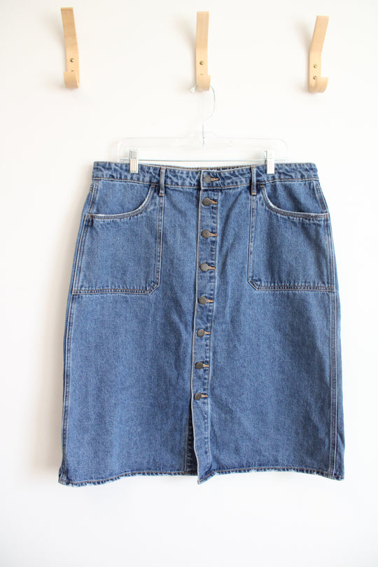 Old Navy Button Down Denim Skirt | 16