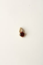10K Yellow Gold Ruby Necklace Pendant