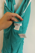 NEW Taboo Y2K Turquoise Blue Sparkle Dress | M