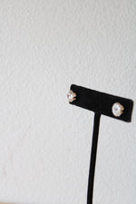 Yellow 14KT Gold Crystal Stud Earrings