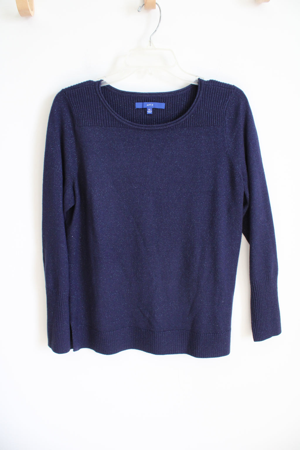 Apt. 9 Purple Shimmer Sweater | L Petite