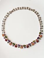 Multi-Colored Stone Sterling Silver Necklace