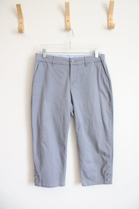 Croft & Barrow Effortless Stretch Gray Capri Pants | 6