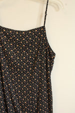 American Eagle Black Floral Slip Dress | L
