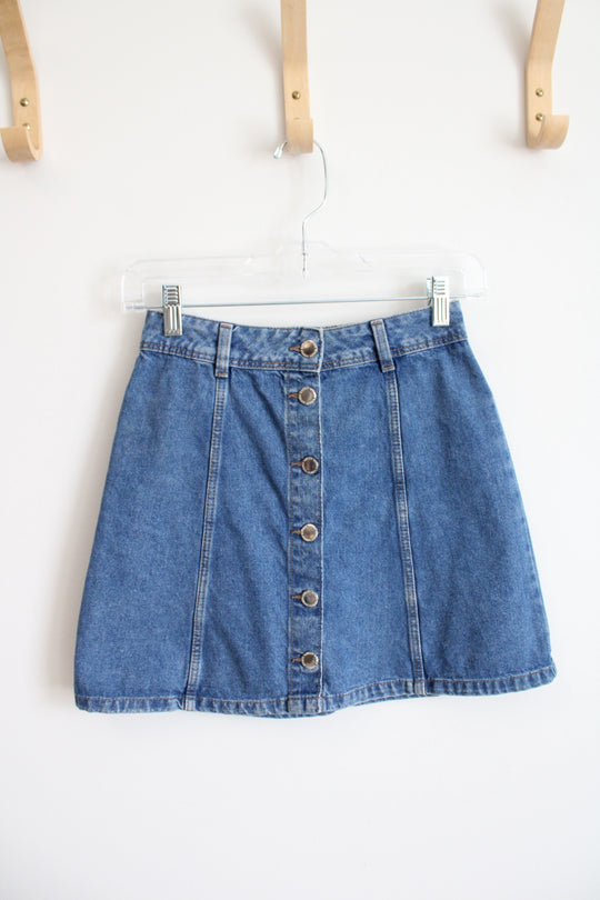 H&M Divided Denim Button Down Mini Skirt | 2