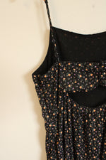 American Eagle Black Floral Slip Dress | L