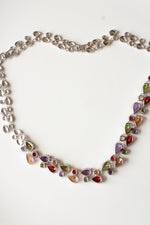 Multi-Colored Stone Sterling Silver Necklace