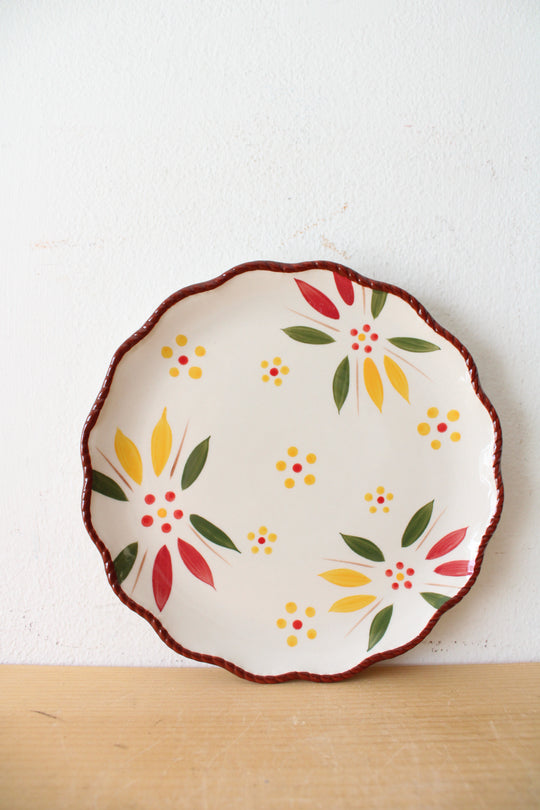 Temptations By Tara Old World Fallfetti 8" Scalloped Edge Salad Plate