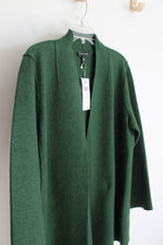 NEW Eileen Fisher Forest Green Soft Wool Cardigan | M