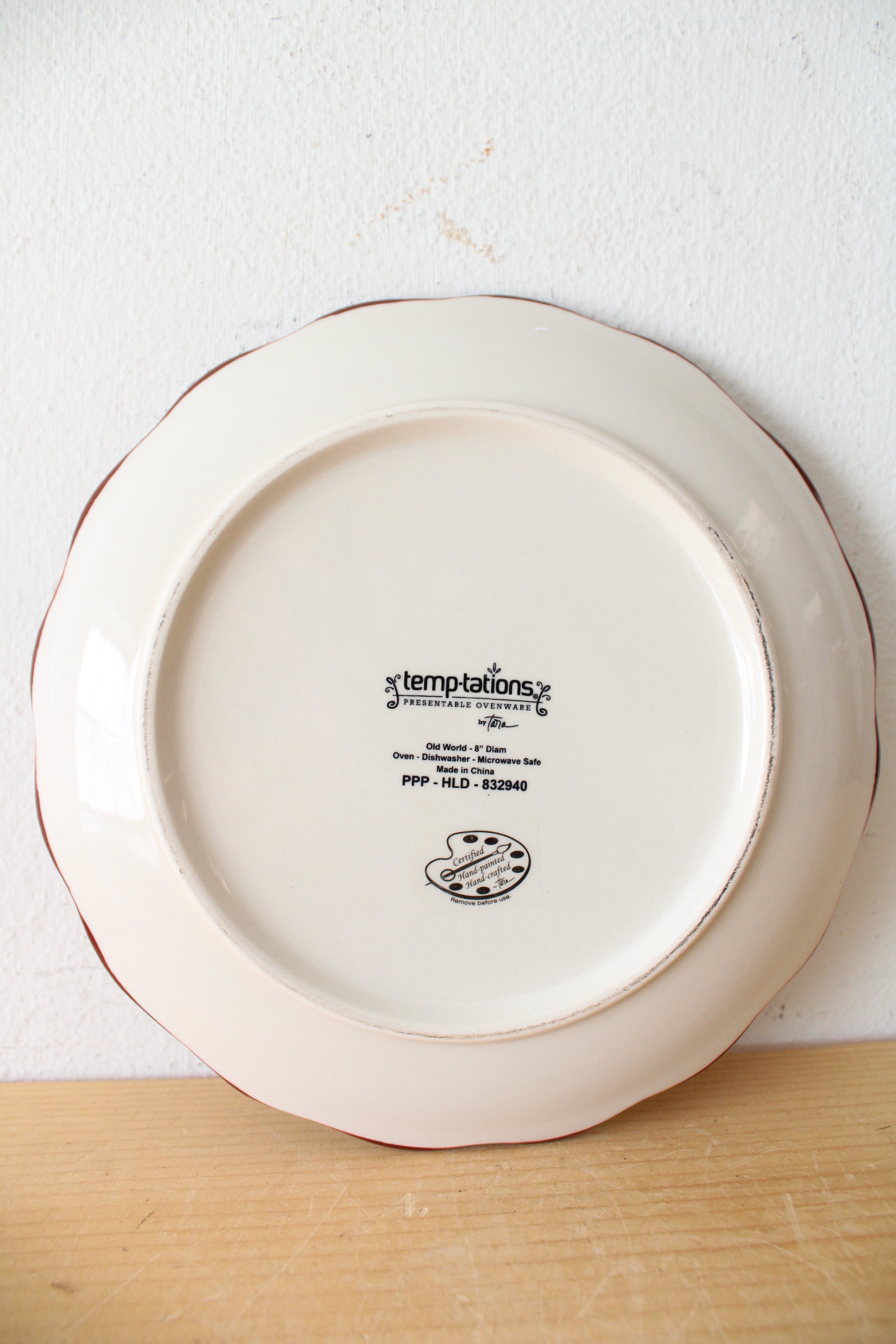 Temptations By Tara Old World Fallfetti 8" Scalloped Edge Salad Plate