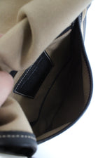 Coach Vintage Tan & Black Trim Canvas Messenger Crossbody Bag