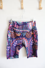 Dop Dovpod Purple Colorful Patterned Biker Shorts | L
