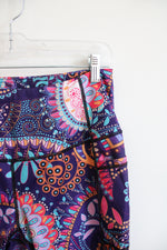 Dop Dovpod Purple Colorful Patterned Biker Shorts | L