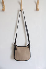 Coach Vintage Tan & Black Trim Canvas Messenger Crossbody Bag