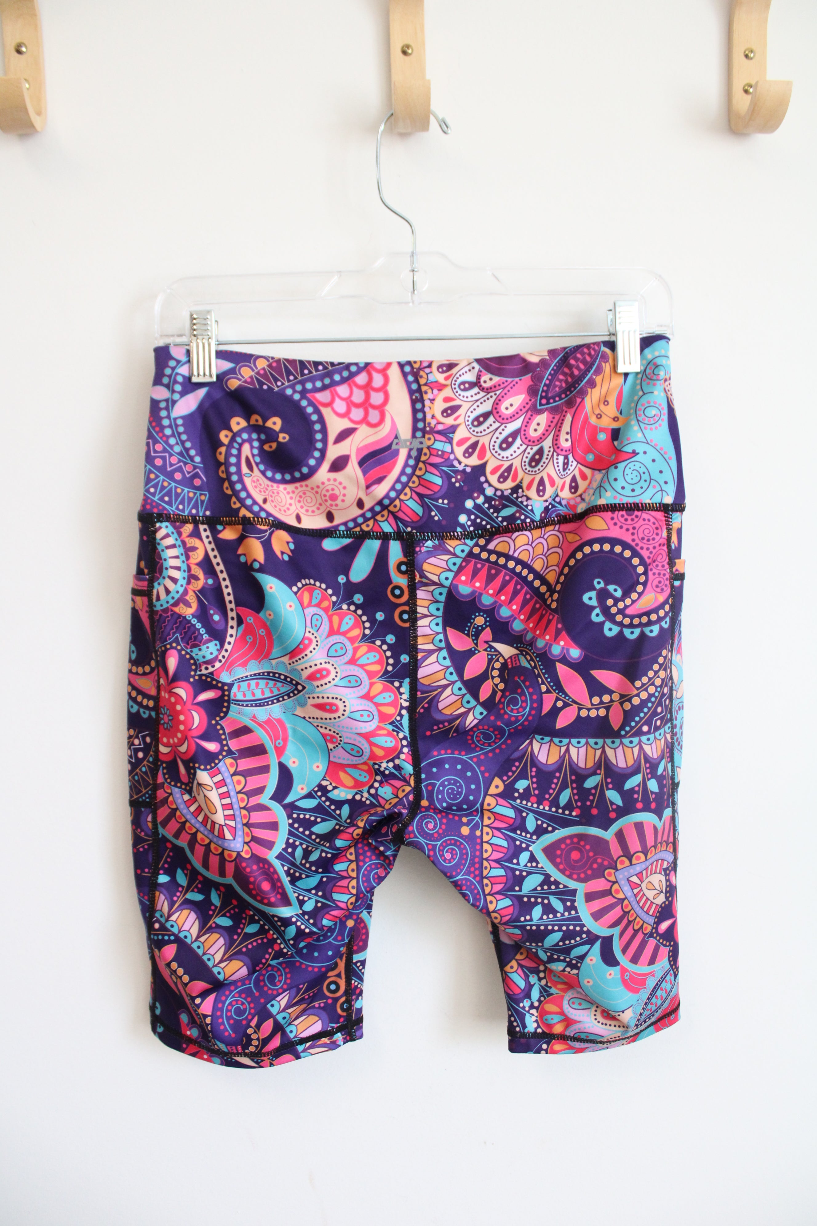 Dop Dovpod Purple Colorful Patterned Biker Shorts | L